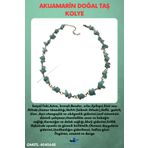 Sertifikalı Akuamarin Doğal Taş Özel Tasarım Kolye