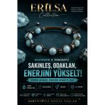 Sertifikalı Akuamarin Terahertz Doğal Taş Bileklik Ayarlanabilir Unisex - Sakinlik Odaklanma Enerji