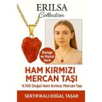 Sertifikalı Altın Kaplama Ham Doğal Kırmızı Mercan Kolye – Tutku, Enerji ve Dişil Gücü Yükseltir