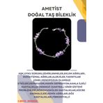 Sertifikalı Ametist Doğal Taş El Yapımı Tasarım Bileklik