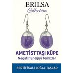 Sertifikalı Ametist Taşı Küpe – Zihinsel Sakinlik, Arınma ve Negatif Enerjiye Karşı Koruma