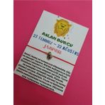Sertifikalı Aslan Burcu Jasper Doğal Taşlı Ip Burç Bilekliği