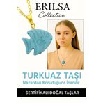 Sertifikalı Balık Model Firuze - Turkuaz Taşı Kolye – Şans, Koruma ve Ruhsal Huzur Taşı