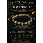 Sertifikalı Başak Burcu 7 Çakra Doğal Taş Bileklik - Ayarlamalı Unisex Lüks Hem Bileklik Hem Halhal