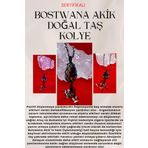 Sertifikalı Bostwana Akik Doğal Taş Kolye El Yapımı Handmade