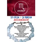 Sertifikalı Burç Taşı Akrep Burcu Akuamarin Taşı Bileklik