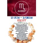 Sertifikalı Burç Taşı Akrep Burcu Kalsit Taşı Bileklik
