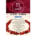 Sertifikalı Burç Taşı Akrep Burcu Mercan Taşı Bileklik
