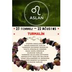 Sertifikalı Burç Taşı Aslan Burcu Turmalin Taşı Bileklik