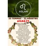 Sertifikalı Burç Taşı Aslan Burcu Unakit Taşı Bileklik