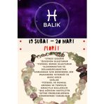 Sertifikalı Burç Taşı Balık Burcu Florit Taşı Bileklik