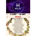 Sertifikalı Burç Taşı Balık Burcu Unakit Taşı Bileklik