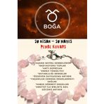 Sertifikalı Burç Taşı Boğa Burcu Pembe Kuvars Taşı Bileklik