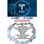 Sertifikalı Burç Taşı Koç Burcu Akuamarin Taşı Bileklik