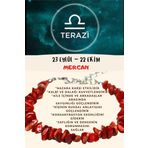 Sertifikalı Burç Taşı Terazi Burcu Mercan Taşı Bileklik