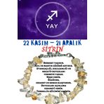 Sertifikalı Burç Taşı Yay Burcu Sitrin Taşı Bileklik