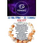 Sertifikalı Burç Taşı Yengeç Burcu Kalsit Taşı Bileklik