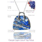 Sertifikalı Çanta Model Lapis Lazuli Taşı Kolye
