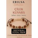 Sertifikalı Çilek Kuvars Doğal Taş Bileklik - 8X8 Mm Sevgi Umut Şefkat Enerji Taşı