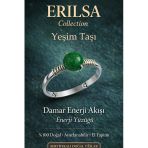 Sertifikalı Damar Enerji Akışı Yüzüğü – Yeşim Taşı Ayarlanabilir Gümüş Kasa Terazi Boğa Balık