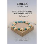 Sertifikalı Deniz Yıldızı Beyaz Mercan Dorika Firuze Taşı Bileklik Tatil Modunu Aç Enerjini Yenile