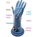 Sertifikalı Doğal 7 Çakra Tasarım Kolye Doğal Taş 8 Mm