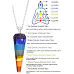 Sertifikalı Doğal Ametist Obsidyen Lapis Lazuli Aventurin Akik Sitrin Jasper Taşı 7 Çakra Kolye Doğal 7 Renk 50 cm