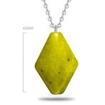 Sertifikalı Doğal Jade Ceyt Yeşim Taşı Kolye Doğal Yeşil Renk 50 cm