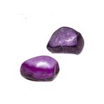 Sertifikalı Doğal Mor Pembe Kalsedonlu Akik Taşı Kütle - Tamburlanmış (3-4 Cm)