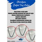 Sertifikalı Doğal Taş Obsidyen Taşı Kolye Aaa Kalite 6Mm