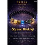 Sertifikalı Doğal Taş Öğrenci Bilekliği 7 Çakra Enerji Bileklik Oniks Kuvars Akik İyolit Yeşim Taşı