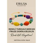 Sertifikalı Dorika Renkli Turkuaz Mercan Firuze Taşı Bileklik – Hayatına Neşe Ve Işık Kat