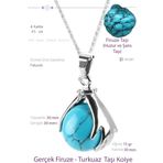 Sertifikalı El Pençe Model Gerçek Firuze (Turkuaz) Taşı Kolye