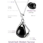 Sertifikalı El Pençe Model Gerçek Obsidyen Taşı Kolye