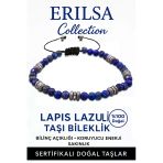 Sertifikalı Fasetli AAA+ Terahertz ve Lapis Lazuli Taşı Bileklik – İnce Model BilgelikTaşı