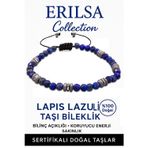 Sertifikalı Fasetli AAA+ Terahertz ve Lapis Lazuli Taşı Bileklik – İnce Model BilgelikTaşı