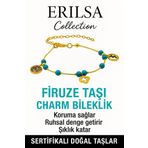 Sertifikalı Firuze Şans Charm Bileklik – Doğal Taşla Ruhsal Denge ve Koruma (Turkuaz)