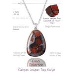 Sertifikalı Gerçek Kırmızı Jasper Taşı Kolye