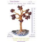 Sertifikalı Gerçek Lal - Garnet - Granat Doğal Taşı Ağaç - Akik Plakalı