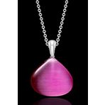 Sertifikalı Gerçek Pembe Akik Taşı Kolye - 1.kalite