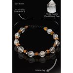 Sertifikalı Gerçek Rose Hematit - Kristal Kuvars Taşı Bileklik - 6 mm