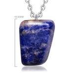Sertifikalı Ham Doğal Işlenmemiş Lapis Lazuli Taşı Kolye