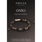 Sertifikalı Ham İşlenmemiş Doğal Oniks Taşı Bileklik – Güç Ve Koruma Enerjisi