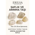 Sertifikalı Ham İşlenmemiş Kristal Kuvars Taşı Kütle – El Taşı Arınma Netlik Evrensel Şifa Enerjisi