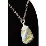 Sertifikalı Ham İşlenmemiş Larimar Taşı Kolye