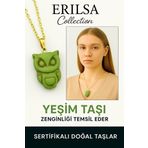 Sertifikalı Ham İşlenmemiş Yeşim Taşı Kolye – Şans, Huzur ve Ruhsal Denge Taşı