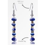 Sertifikalı Ham Kırık Taşlı Model Lapis Lazuli Taşı Küpe