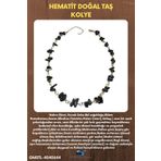 Sertifikalı Hematit Doğal Taş Özel Tasarım Kolye
