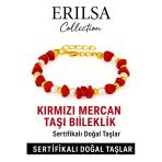 Sertifikalı İnci ve Kırmızı Mercan Taşı Bileklik – Denge ve Canlılık Enerjisi
