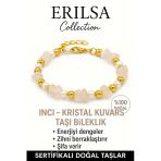 Sertifikalı İnci ve Kristal Kuvars Taşı Bileklik – Enerji Dengeleyici Şifa